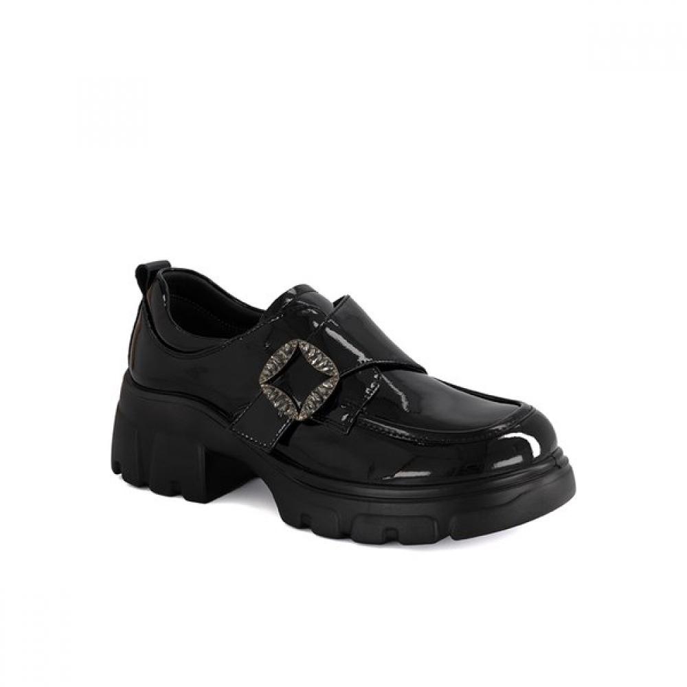 Vainer Women Comfort Oversole Loafer Black Samm030ak