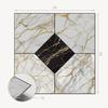 Easy Installation Vinyl Tile Set Elegant Marble Pattern 9x30x30 Cm