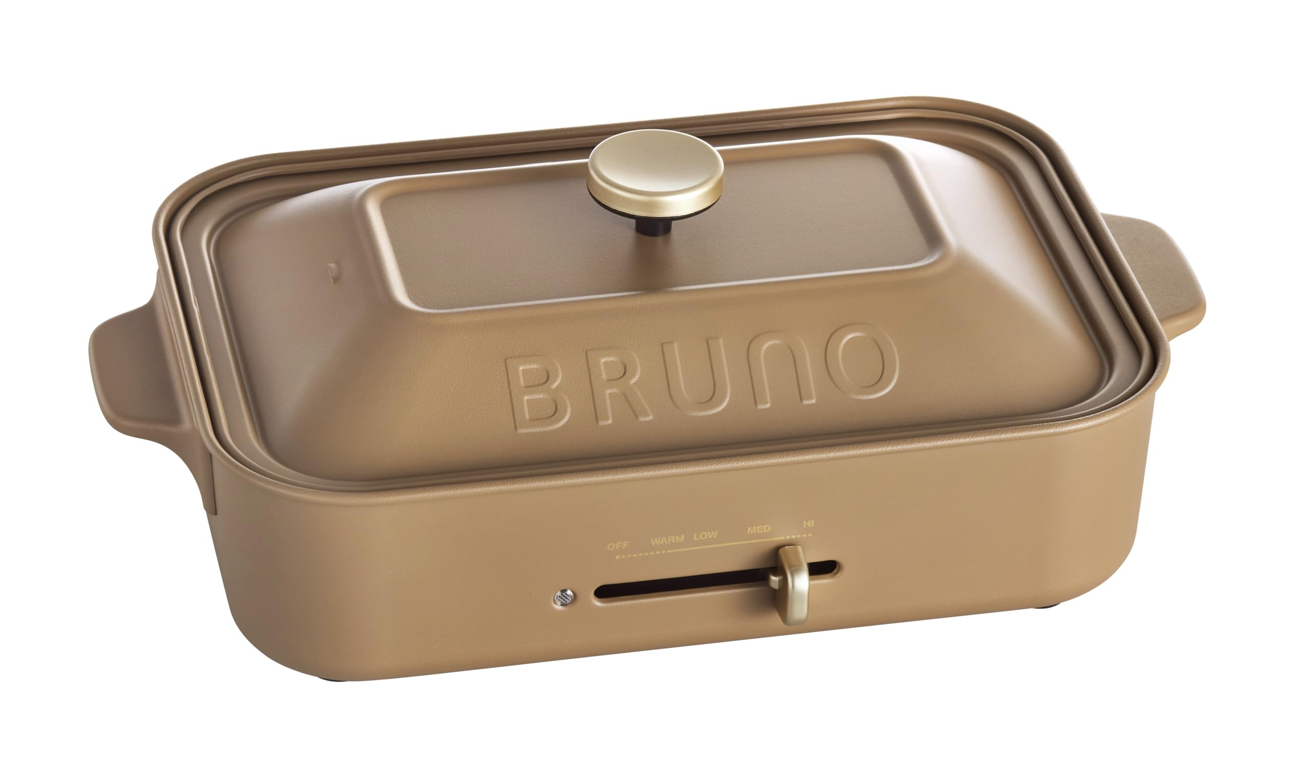 

BRUNO Compact Hot Plate Main Unit 5 Types of Plates Ceramic Coated Pot Flat Recipe Book Included Ginger Brown Brawn Brown Stylish Cute This 1 Unit Lid