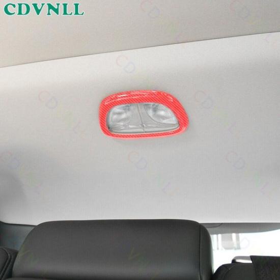 Rear Reading Lamp Switch Cover Trim For Jeep Cherokee 2014-2018 Red Carbon Fiber