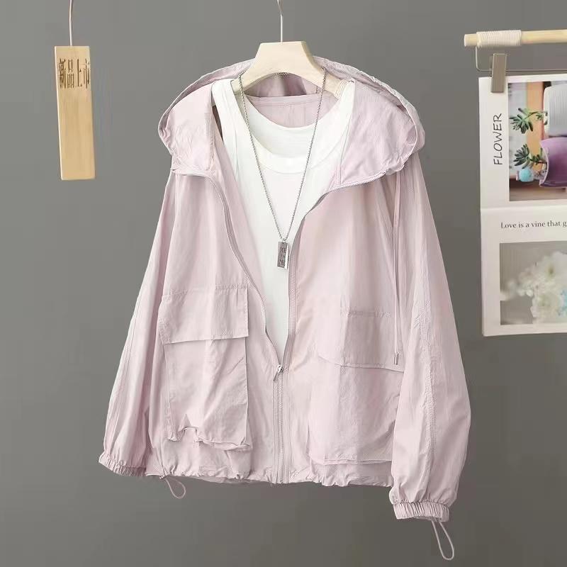 Women Sunscreen Coat Loose Large Size Breathable Sun-Protective Clothing Jacket Fashion Outdoor Thin Quick-Drying Top Female