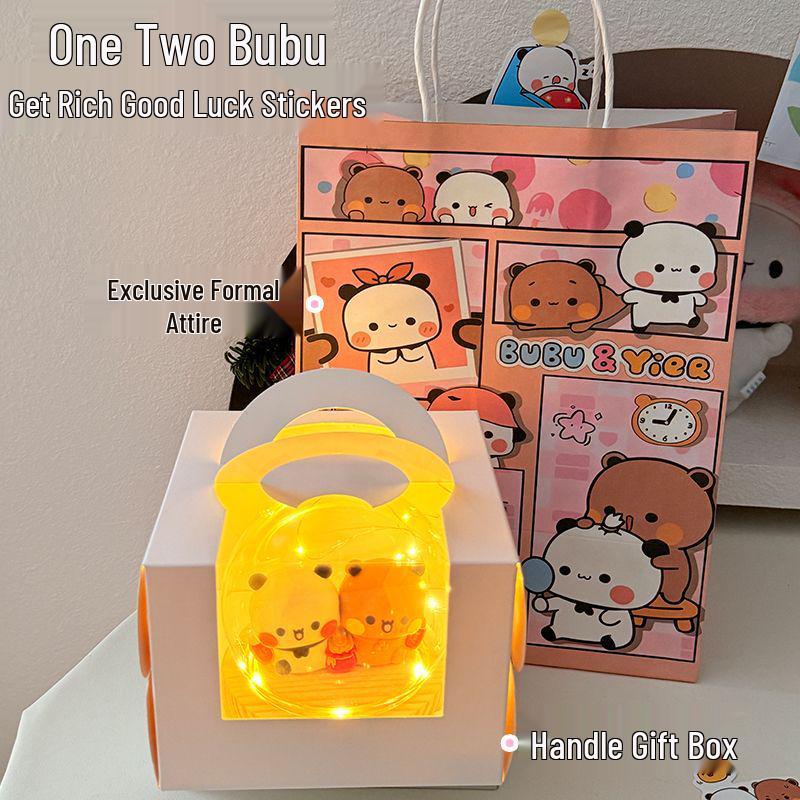 One Two Bubu Cute Luminous Glass Christmas Crystal Ball Night Light Gift for Girls & Best Friends