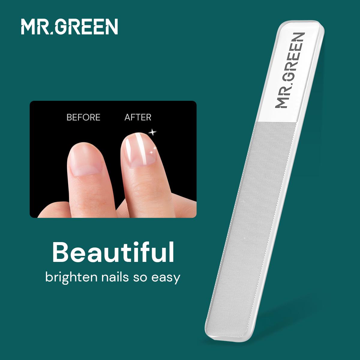 

MR.GREEN нано-стеклянные пилочки для ногтей, профессиональный инструмент для полировки, маникюра, моющиеся, благодаря которым ногти легко становятся ярче, как лак для ногтей