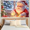 Self-Lit Winter Christmas Fence Banner with , & Snowman