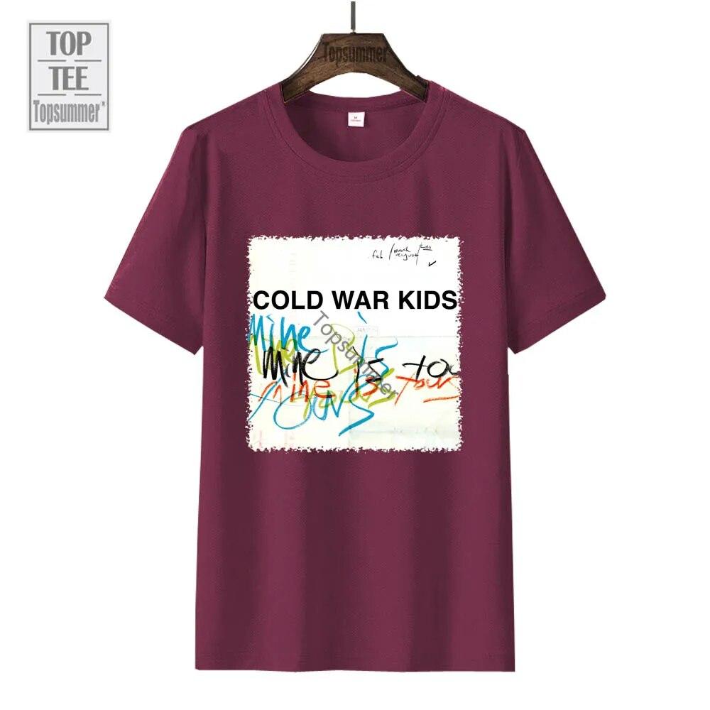 Mine Is Yours Album T Shirt Cold War Kids Tour T-Shirt Women'S Punk Streetwear Black T-Shirts Unisex'S Short Sleeve Clothes