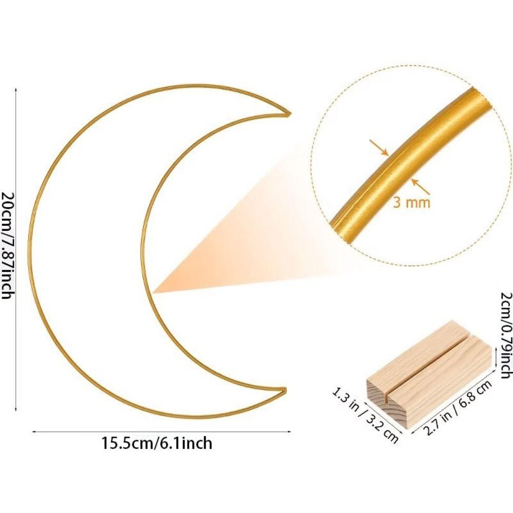 Gold Wreath Frame Triangle Moon Shape Desktpop Centerpiece Floral Garland Frame  Seasonal Garland