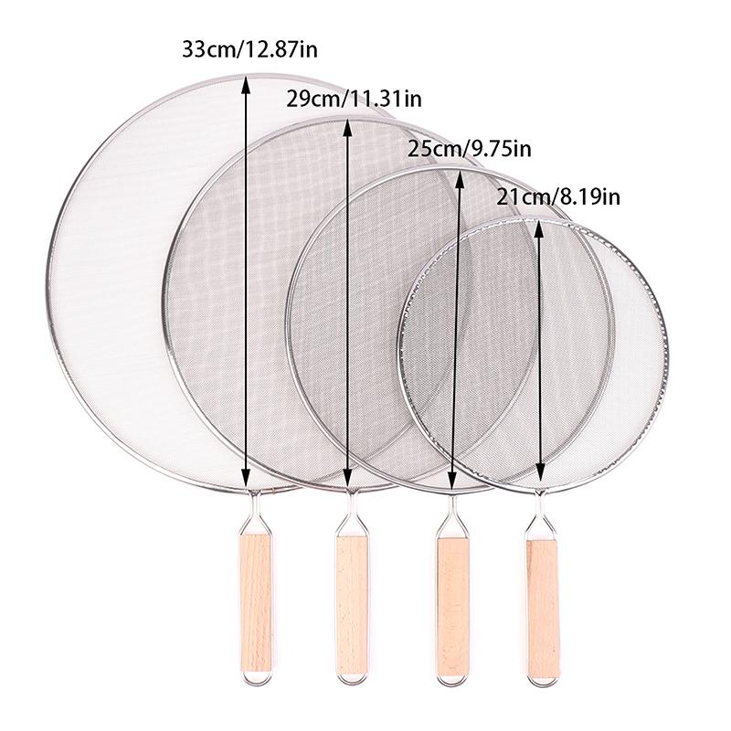 Cooking Frying Stainless Steel Anti Splatter Guard Oil Net Grease Splatter Screen Pan Mesh Guard Screen Splash Cover