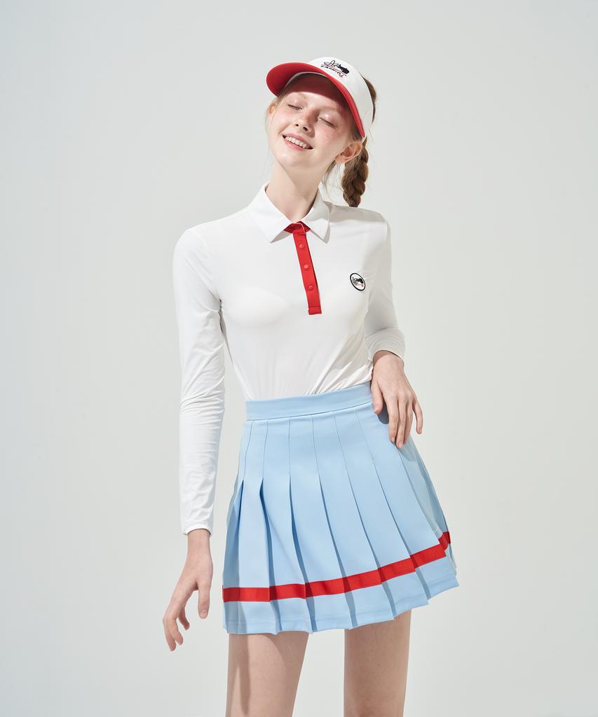 KANDINI Blue Line Pleated Skirt