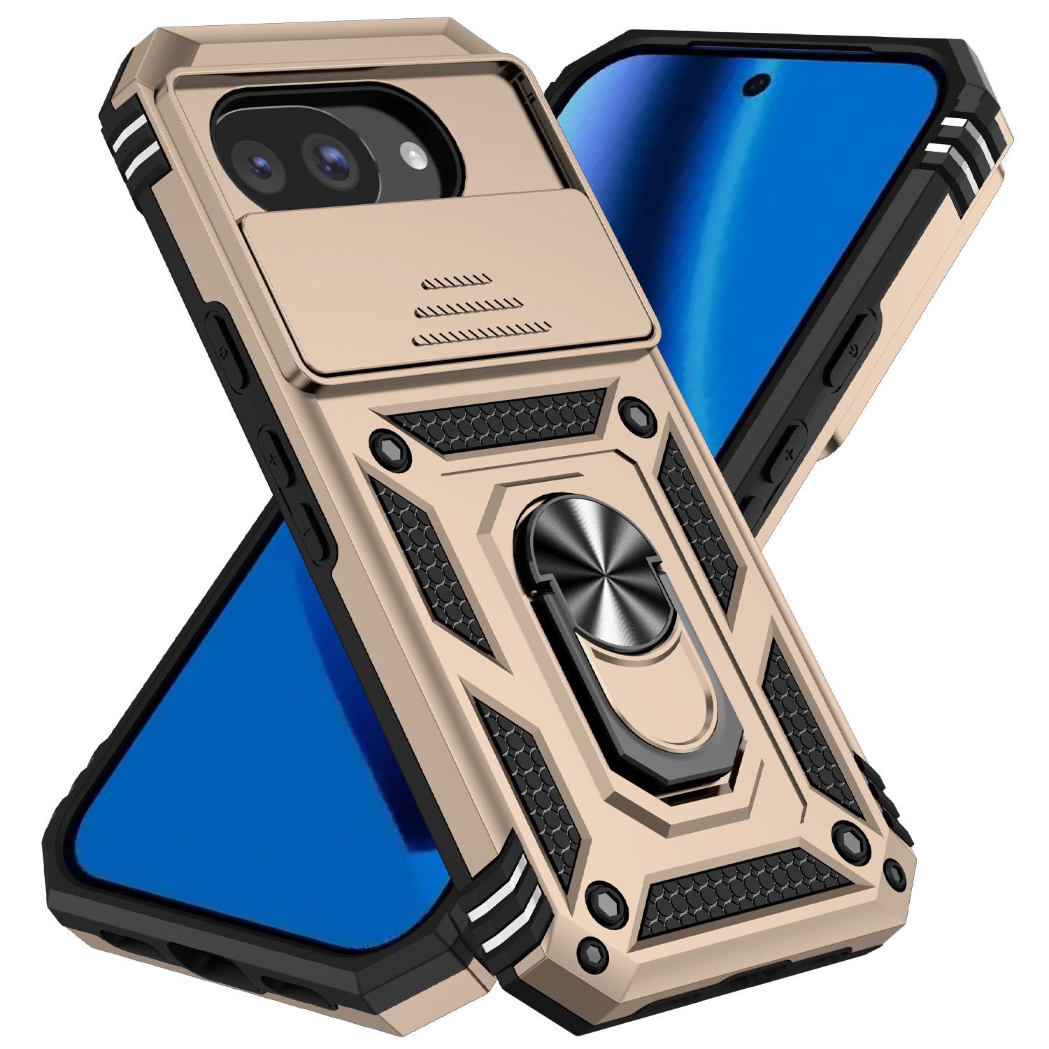 

Google PIXEL 10A Phone Case with Magnetic Car Holder - Sergeant Push-Window Upgrade Version, Compatible with 8A 9A золотой