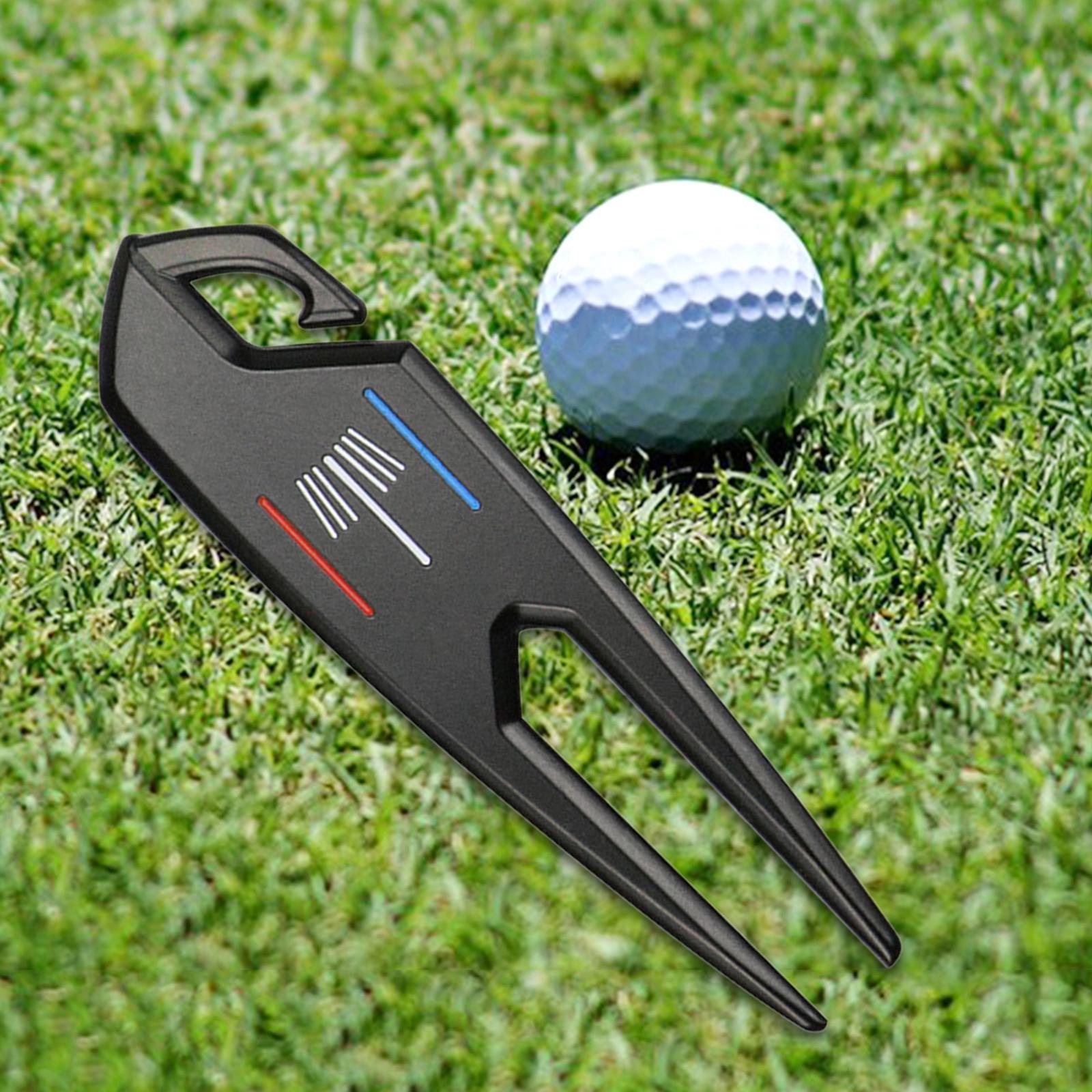 

Alloy Golf Divot Fork Golf Golf Club Practice Golf Exercise Multitool Durable Putt Parter Golf Ball Marker for Club Practice чорний