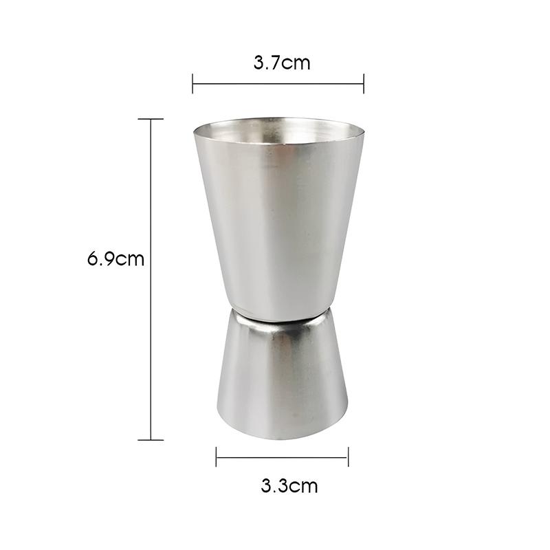 304 Stainless Steel Double-Ended Cocktail Measuring Cup (15/30ml Oz) With Rolled Edge 30/60ml Measuring Glass