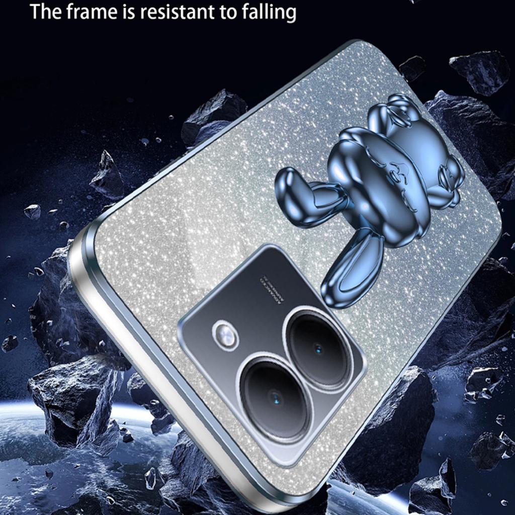 For vivo Y78 5G (China)/Y27 5G/Y36 5G/4G (Global) Slim Case Rabbit Design Kickstand PC+TPU Phone Cover