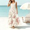 Sleeveless Floor-Length Maxi Dress Lightweight Loose Fit,Fresh Design,Versatile for Daily Commute,Summer Casual Beach Vacation