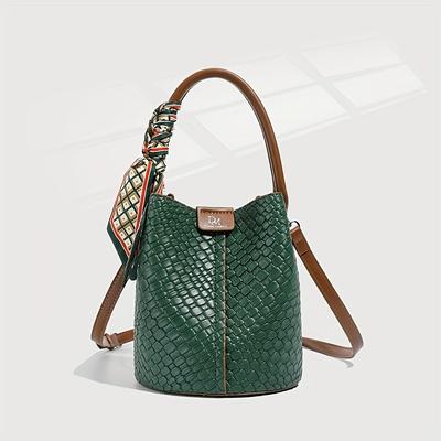Leather Retro Versatile Single Shoulder Bucket Bag, Fashiable Large Capacity Women's Crossbody Bags, Suitable for Commuting