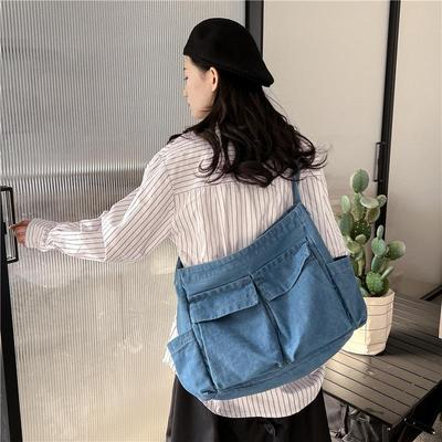 Neue Denim Schulter Taschen Weibliche Hohe Kapazität Tragetaschen Für Frauen Studenten Mode Umhängetaschen Koreanische Casual Messenger Taschen
