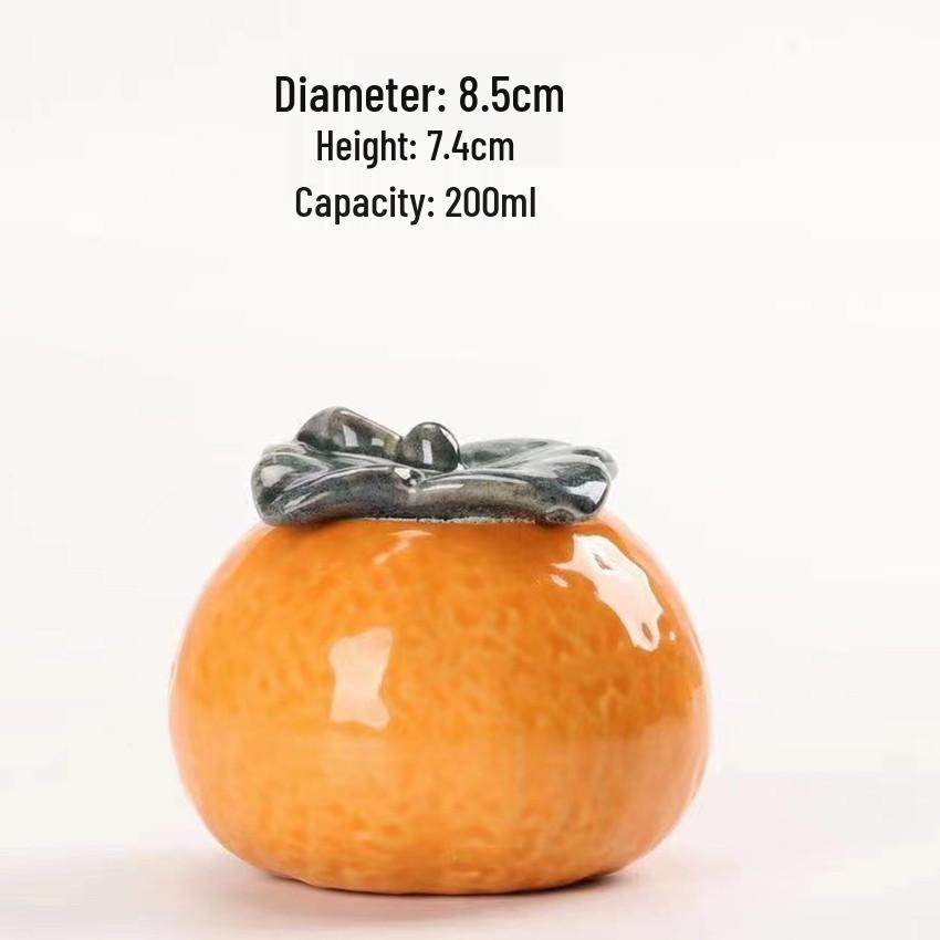 Persimmon Tea Scented Ceramic Candy Jar and Candle Holder