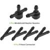 No.31391513/9178897 Windshield Washer Nozzle for Volvo Black Front Windshield Spray Nozzles Wiper Spray Washer Jet Plastic 1Set
