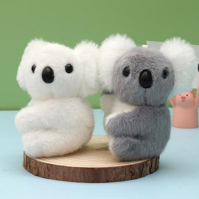 Cute Kola Keychain Keyring Plush Toy Koala Bear Women Diy Jewelry Accessories Bag Pendant Novelty Gift Charms