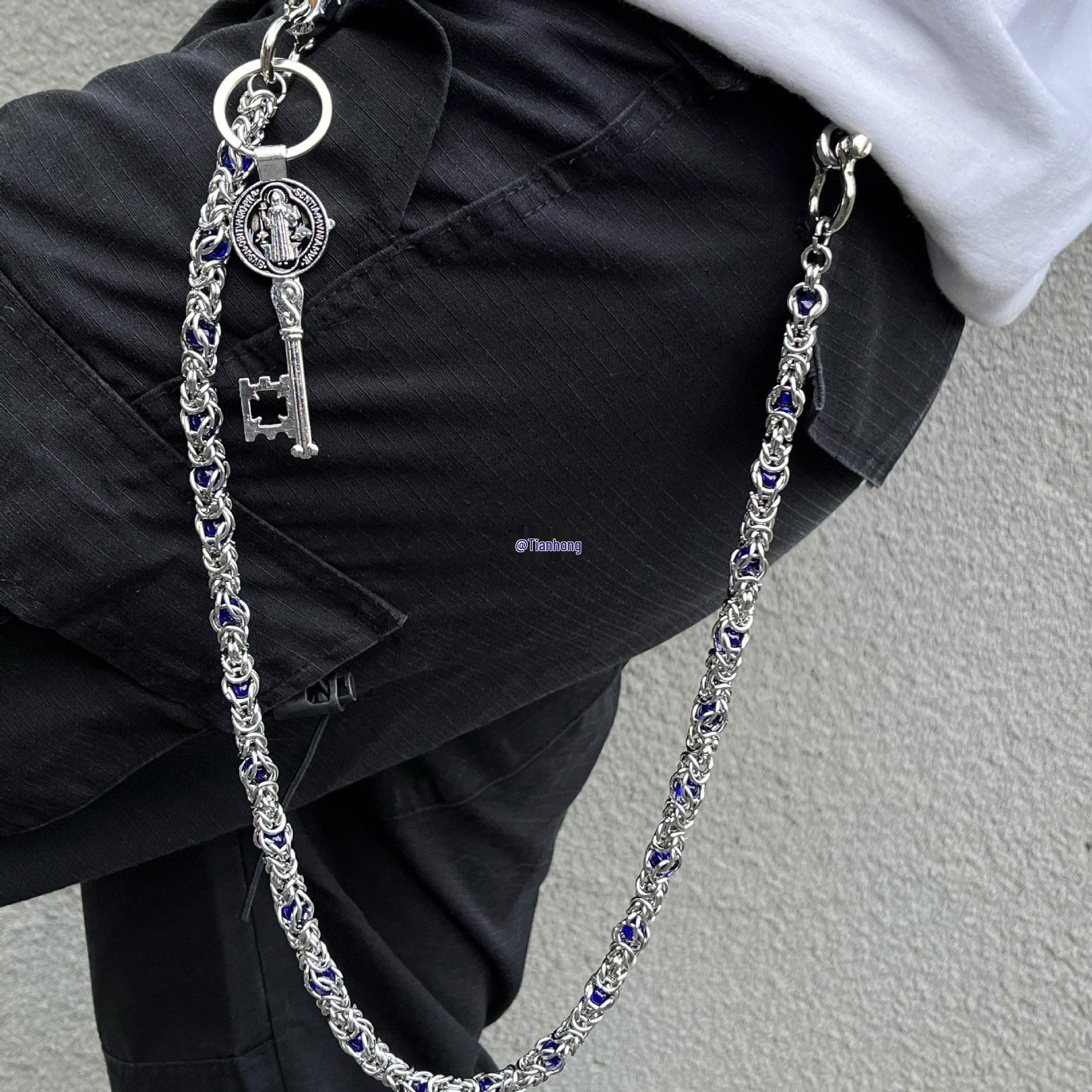 

Многоцветная цепочка для брюк из бусин кости дракона с маленькой подвеской Red Dragon Bone Bead