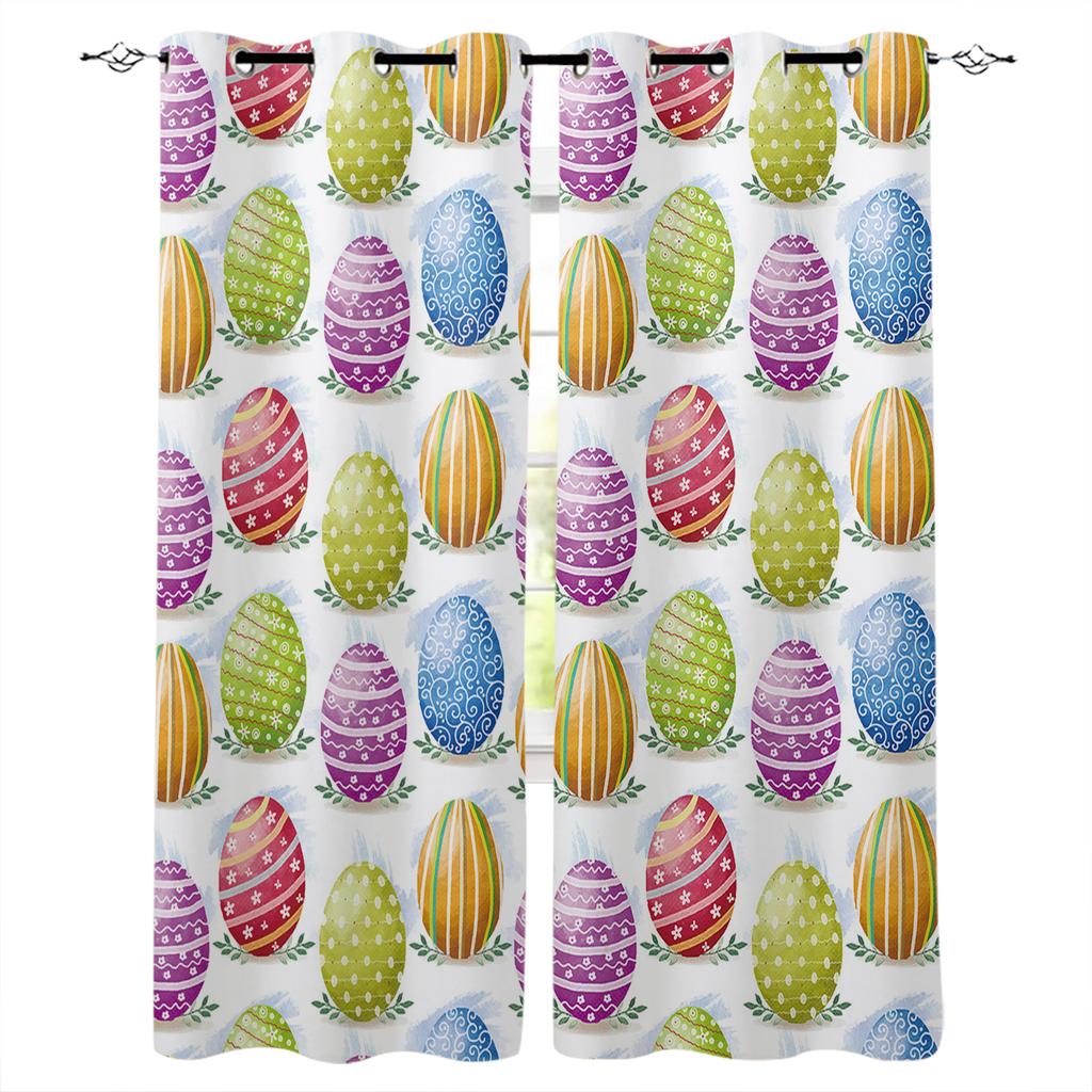 Påskägg Färgade Kärlek Dekoration Hem Gardiner Hushållsartiklar Vardagsrum Sovrum Gardin