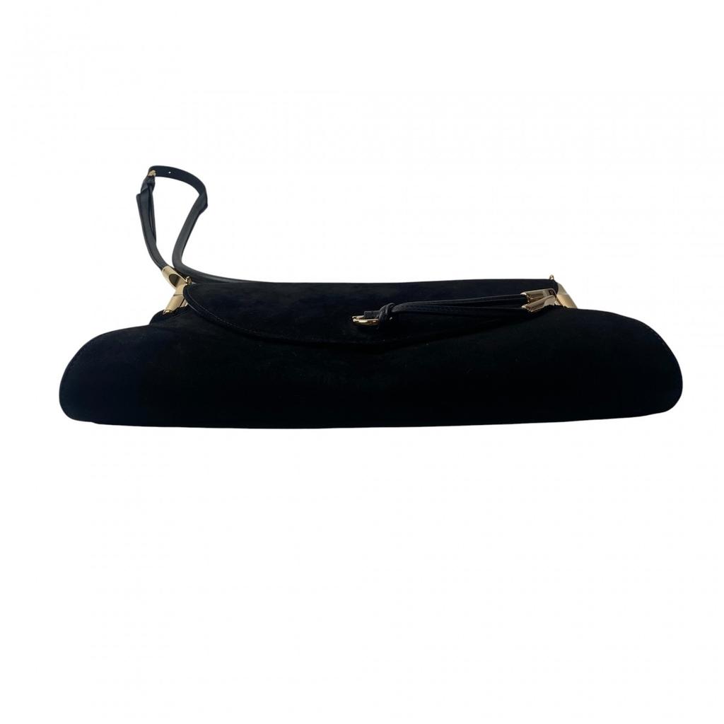 Used Salvatore FerragamoShoulder Bag Black Suede Women