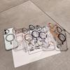 Crystal Color Magnetic Phone Case for Apple 17 Pro Max with Trendy Metal Lens Frame and Large Hole