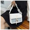 1Pc Popular Foreign Style Cream Small Square Bag New Fashion Niche Design Silk Scarf Shoulder Bag Fresh and Sweet Oblique Span Bag Women