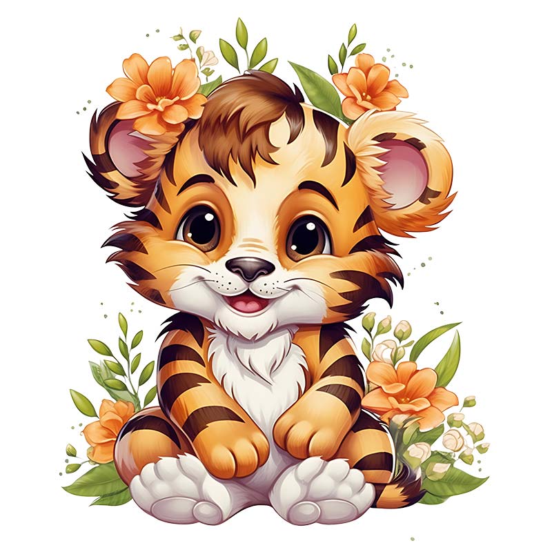 Tigers Cats Dogs Rabbits Various Animals Wall Sticker Kids Room Background Home Decoration Mural Living Room Wallpaper Decal