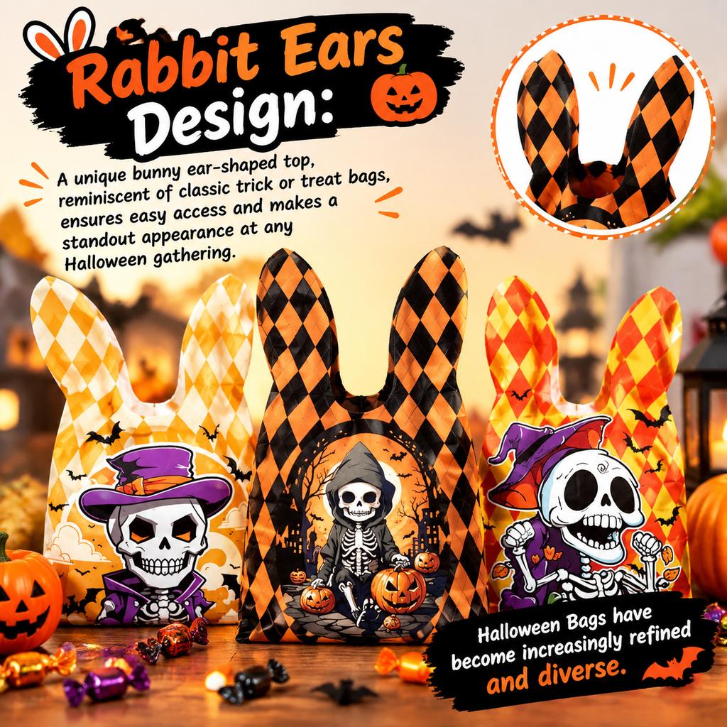 Halloween Goodie Candy Bags 11 Designs Goody Gift Bag Bulk for Kids Boys Girls Trick or Treating Classroom Party Favor Supplies