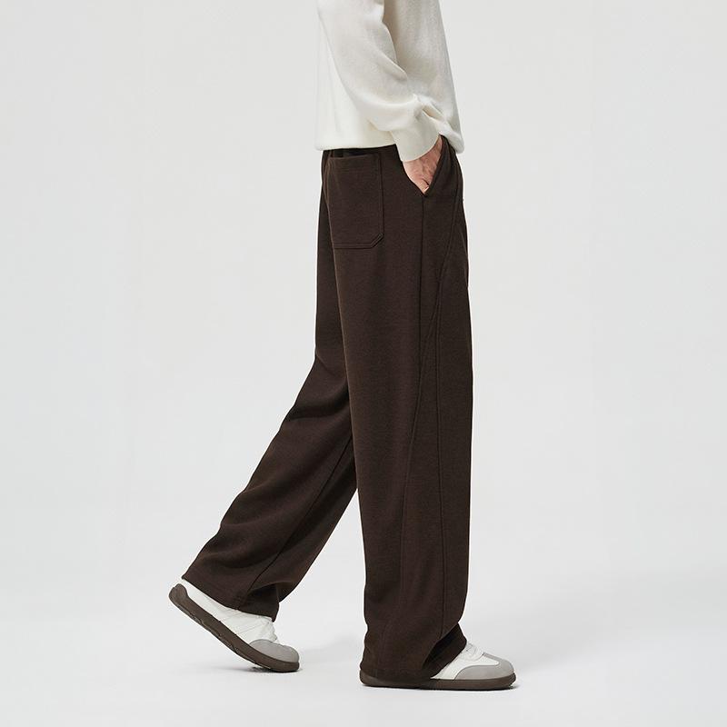 Trendy brand versatile casual pants men's autumn and winter new straight loose wide legs drooping sports long pants