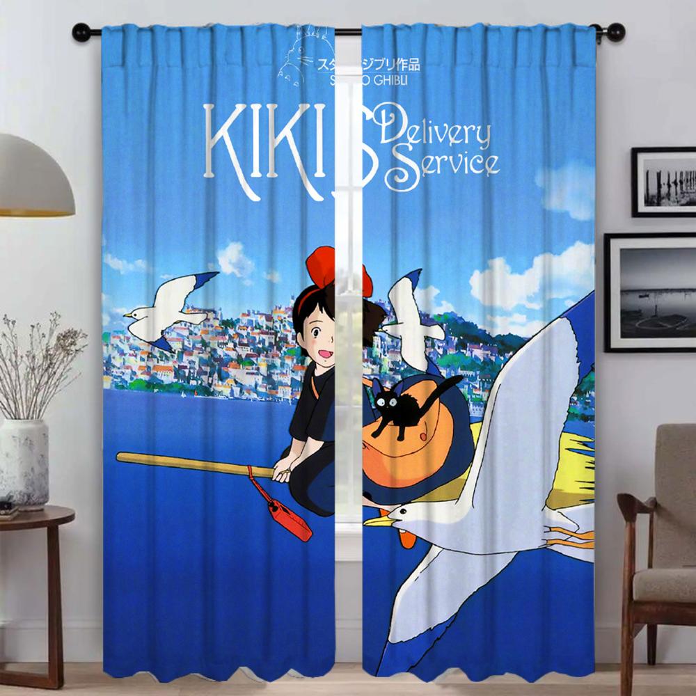 

KikisS Blackout Curtains for Living Room Home Interior Curtains 2 Pieces Partition Tulle for Bedroom Shades Halloween Decoration W50xH70cmx2pcs-CL
