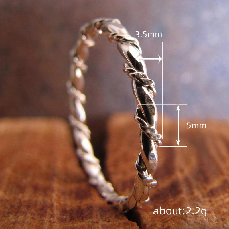 Xiaomi Huitan Metal Silver Color Twist Design Finger Ring for Women Daily Wear Fashionable Versatile Female Rings Statement Jewelry