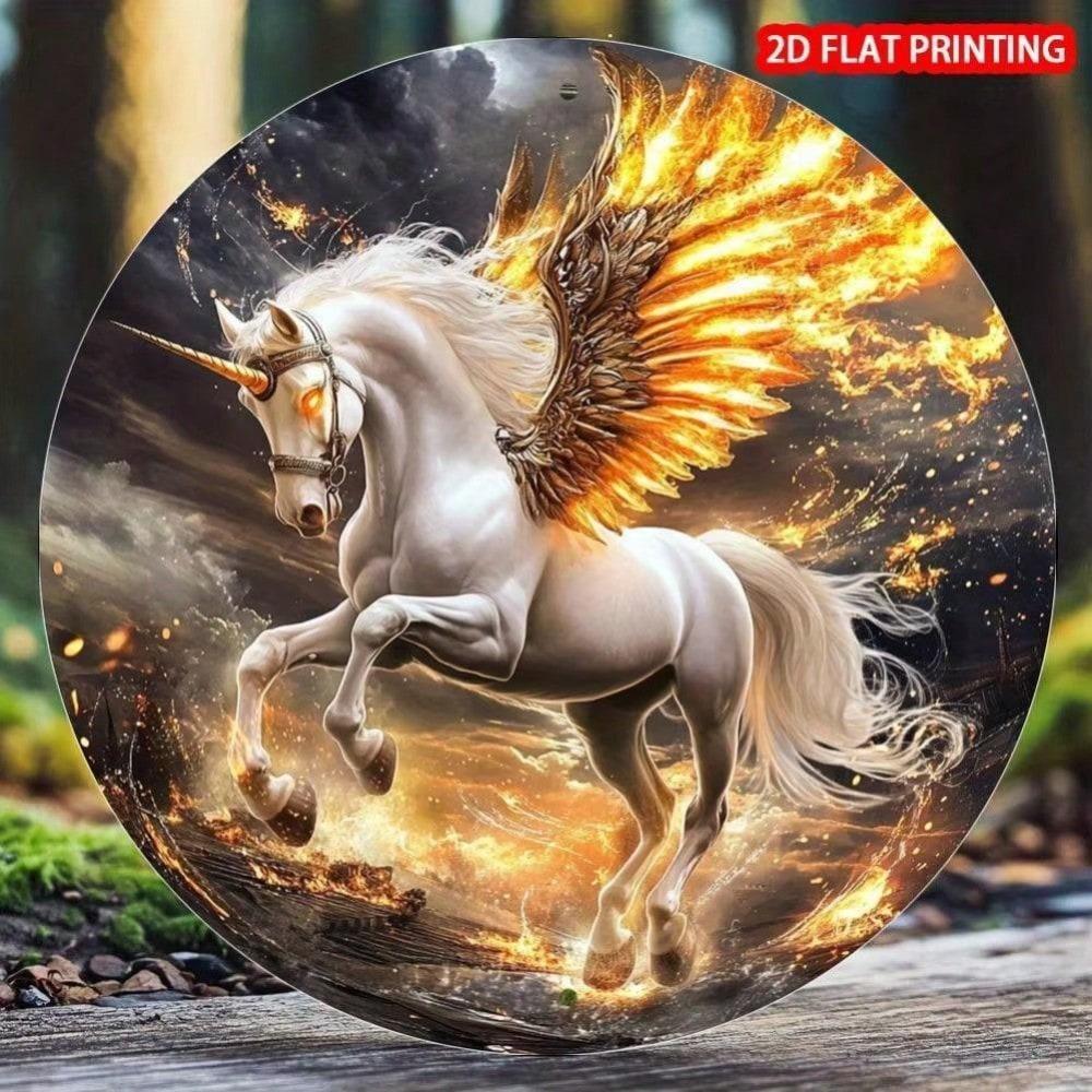Metal Wall Art Decor Flat 2D Print Holiday Home Decoration Gift Halloween Christmas Thanksgiving 20x20