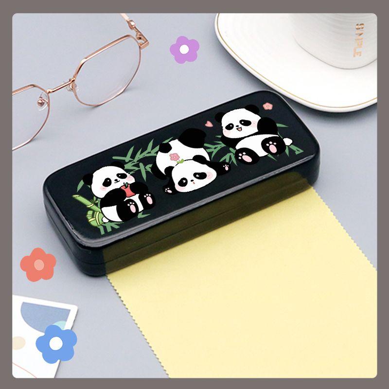 Cute Panda Magnetic Eyeglass Case for Children - High-Quality Design for Children with Myopia
