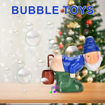 Santa Claus Gnomes Prdící bublinková hračka Kreativní elektrická hračka pro Santa Clause se zvukem a světlem na baterie na vánoční párty