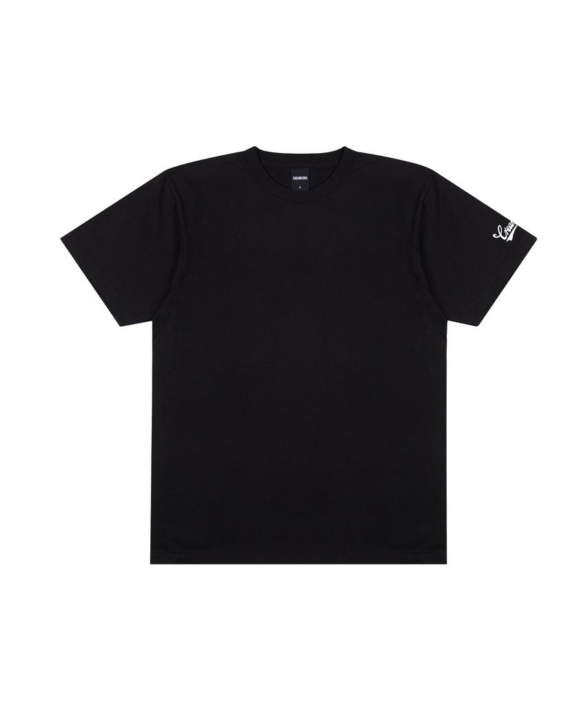 CREAM SODA LAB Sleeve Small Logo Authentic Short Sleeve T-Shirt Black