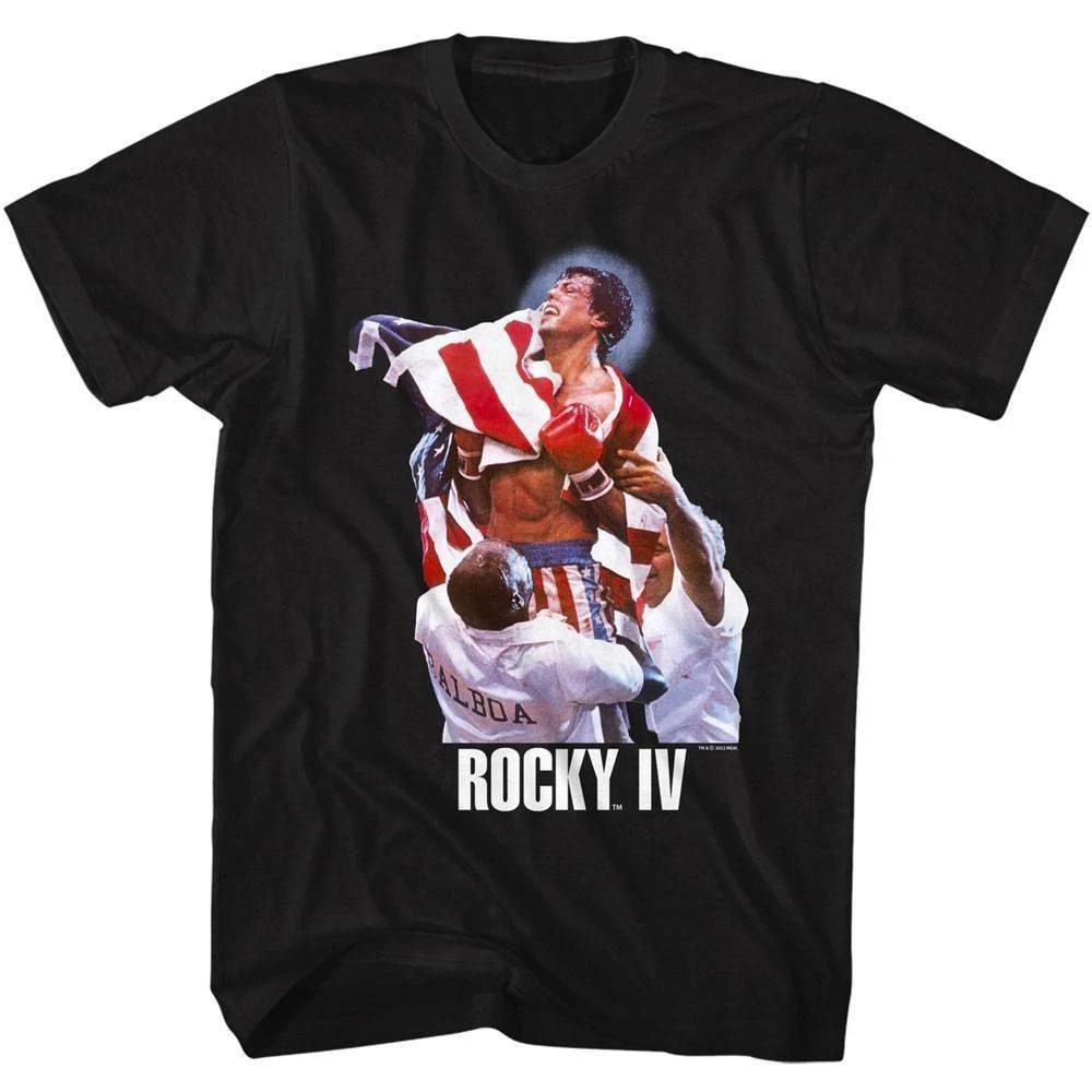 Rocky IV Victory Halo Men s T Shirt Balboa Boxing Champion Celebrations USA Flag XXXXL