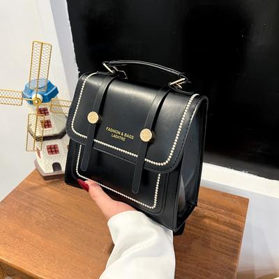 Vintage Trend Fashion British College Style Backpack Student Class School Bag Commuter Versatile Handbag Shoulder Bag