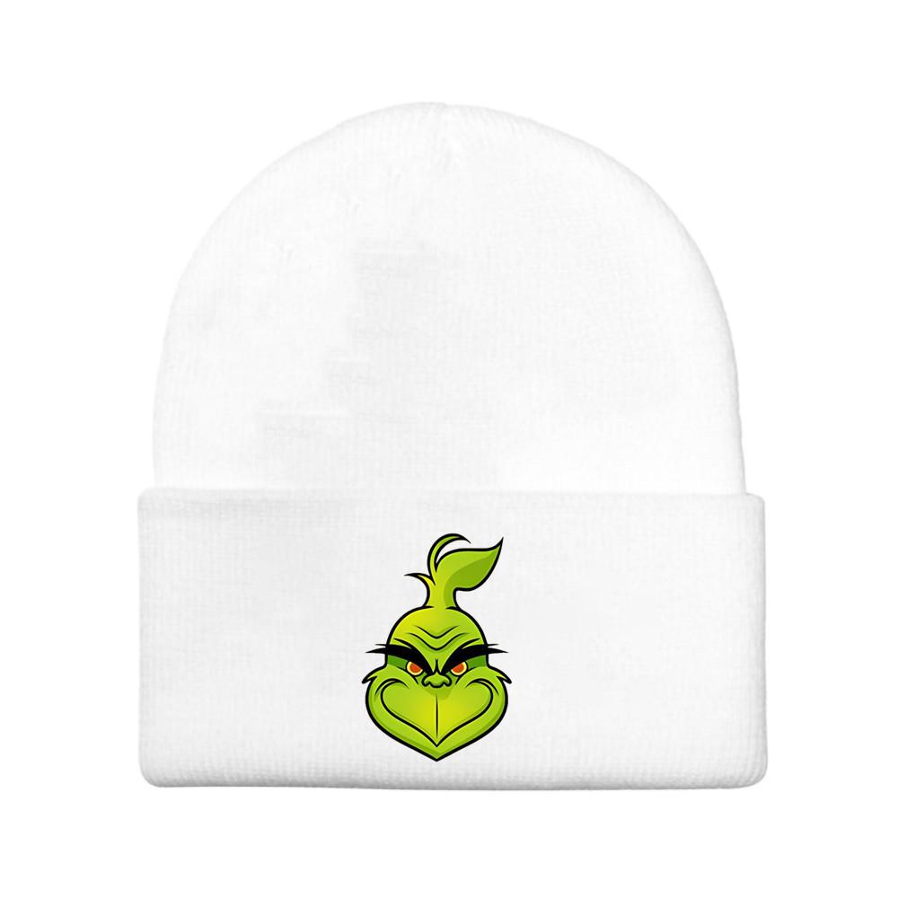 The Grinch Print Knit Hat With Earmuff Protection For Winter Warmth And Unisex Use Style44