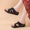 Summer Women Wedges SandalsOpen Toe Sandals Vintage Anti-slip Leather Casual Female Platform Retro Slippers Size 35-43