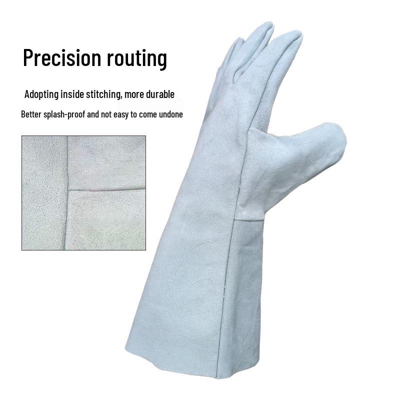 Hitzebeständige Schweißerhandschuhe aus Rindsleder mit zusätzlicher Handflächenverstärkung