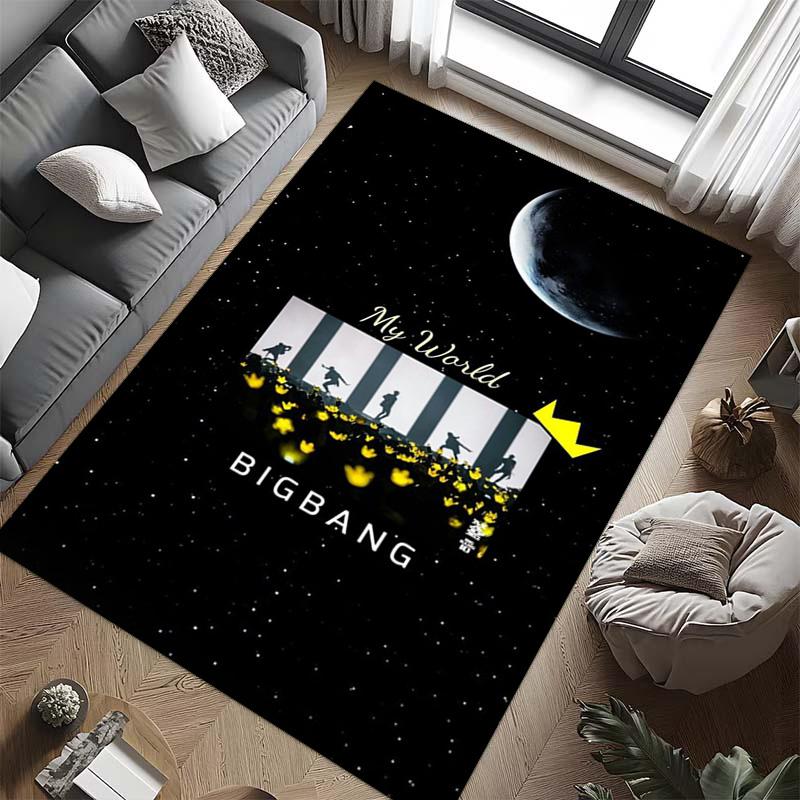 Big Bang: Icons Music Carpet Printing Floor Mats Room Dormitory Decoration Protective Pad