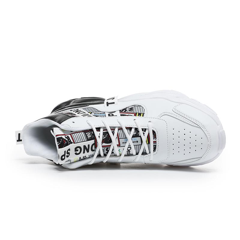 High top herren schuhe herbst jugend leder stoßdämpfende basketball sport schuhe sport leben freizeit atmungsaktive laufschuhe