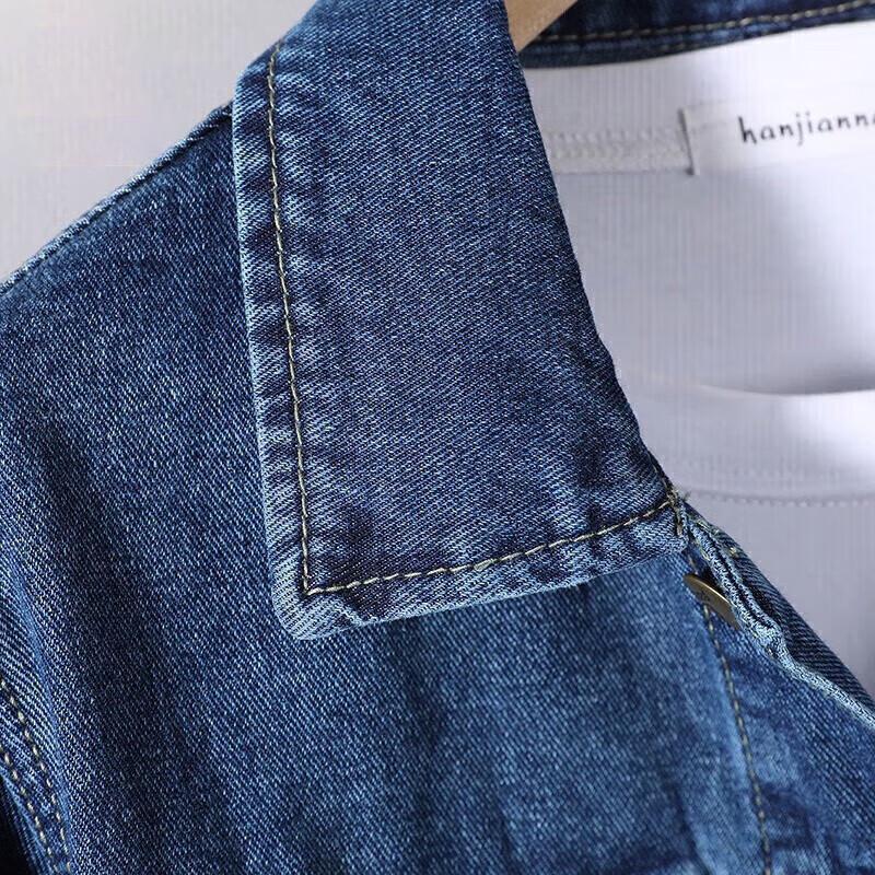 JEANSWEST Men's Autumn Lapel Denim Jacket