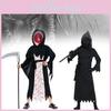 Eye-catching Halloween Cosplay Grim Reaper Attire For Youth With Scythe Included