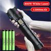 1/2PCS High Power Long Range LED Flashlight Zoomable Type-C Rechargeable Tactical Handheld Light for Outdoor Camping Fishing