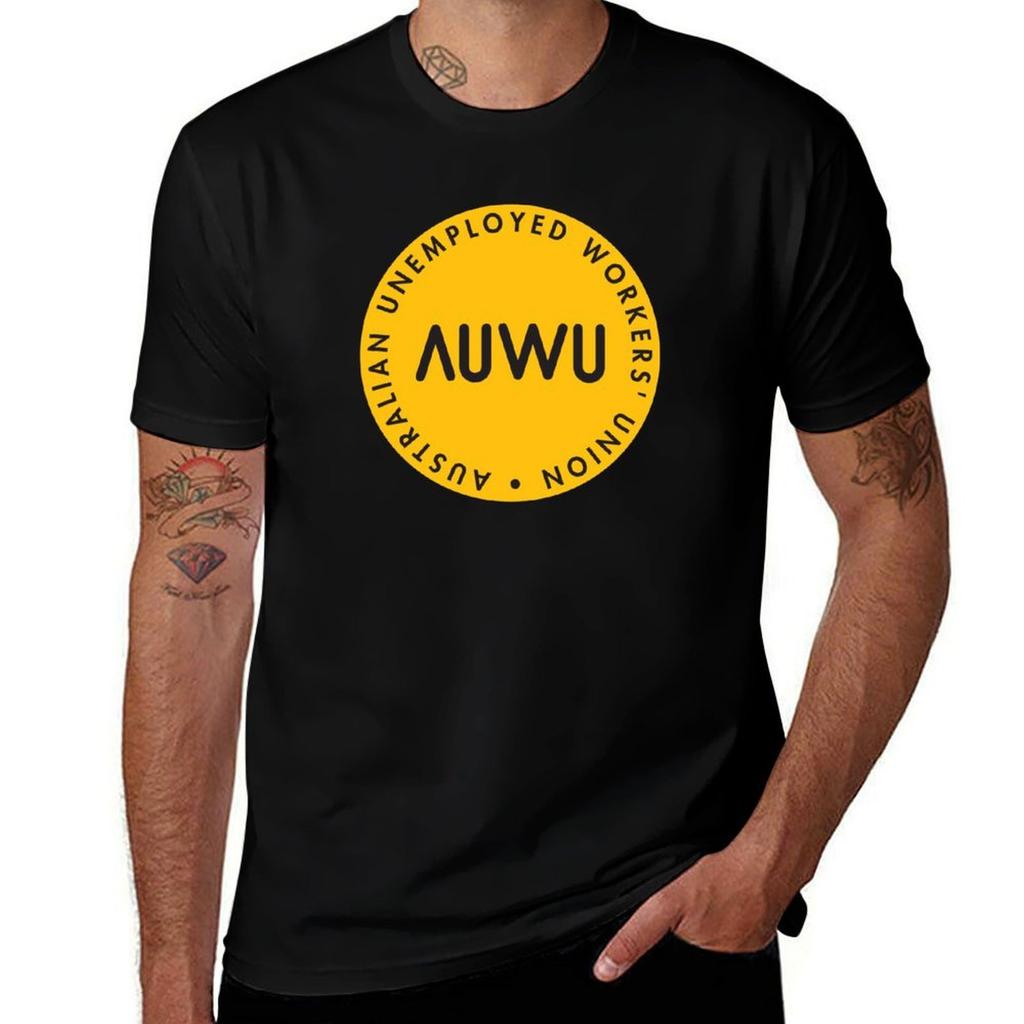 The Classic Auwu Dot Logo Solidarity Price Tshirt Lightweight Casual Summer Tshirt
