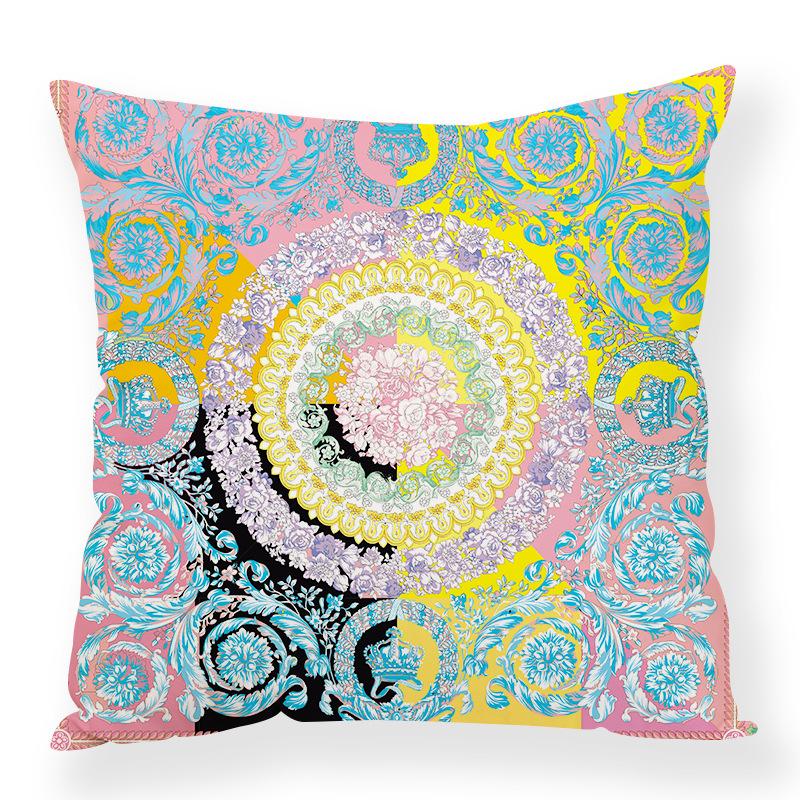 Retro Animal Chain Mixed Elements Digital Printing Pillow Case Car Waist Pillow