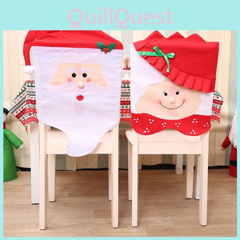 Festive Christmas Chair Covers For Holiday Table Decorations Soft Non-woven Fabric