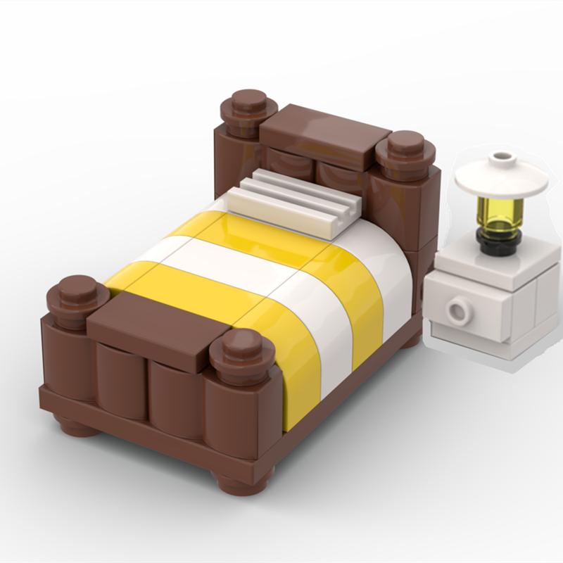 Moc House Furniture Building Blocks City Kitchen Accessories Diy Toys Bed Sofa Piano Bricks Parts Toys For Kids Boys Gifts